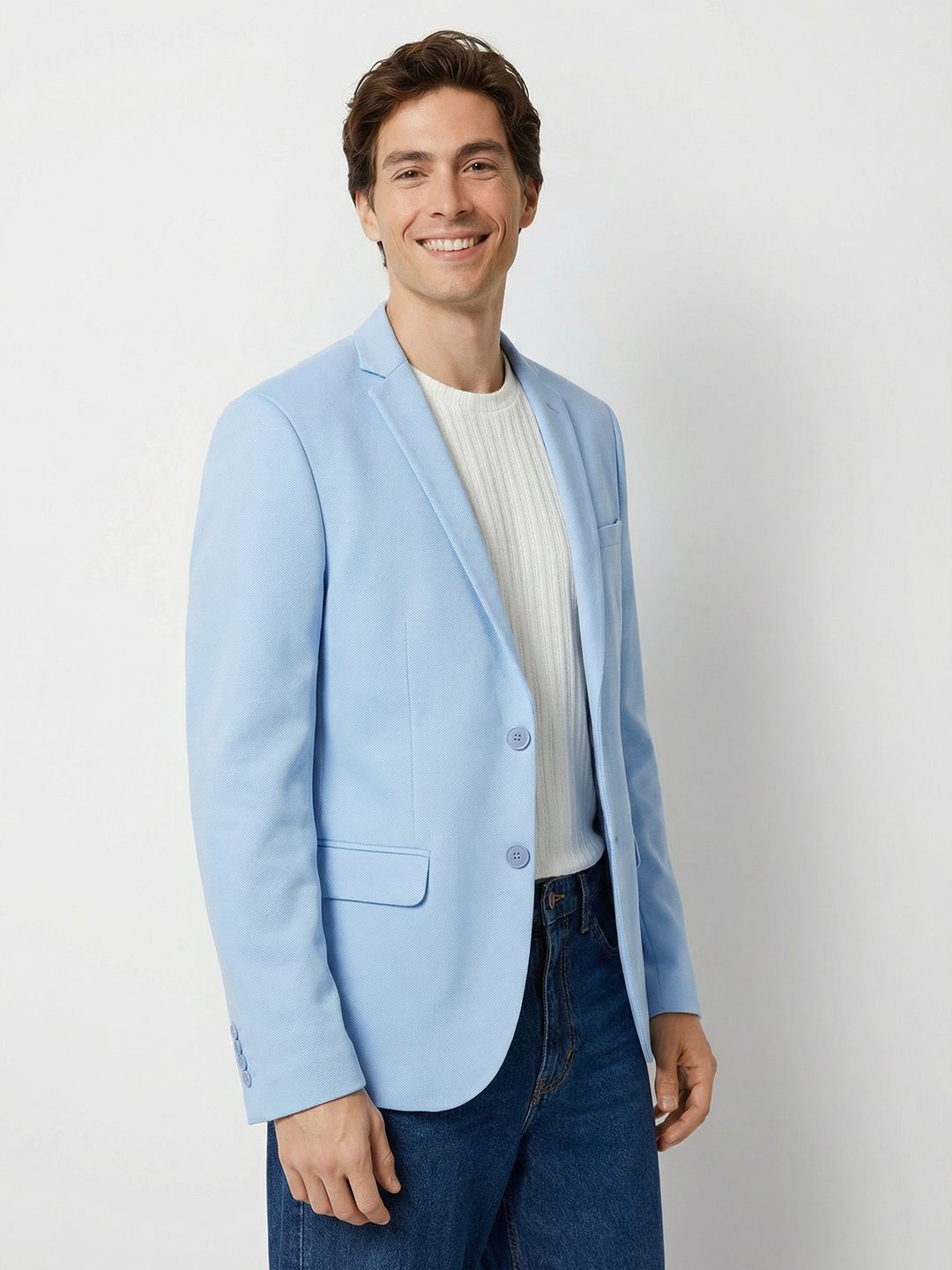Mast & Harbour Regular Fit Notched Lapel Collar Formal Blazer