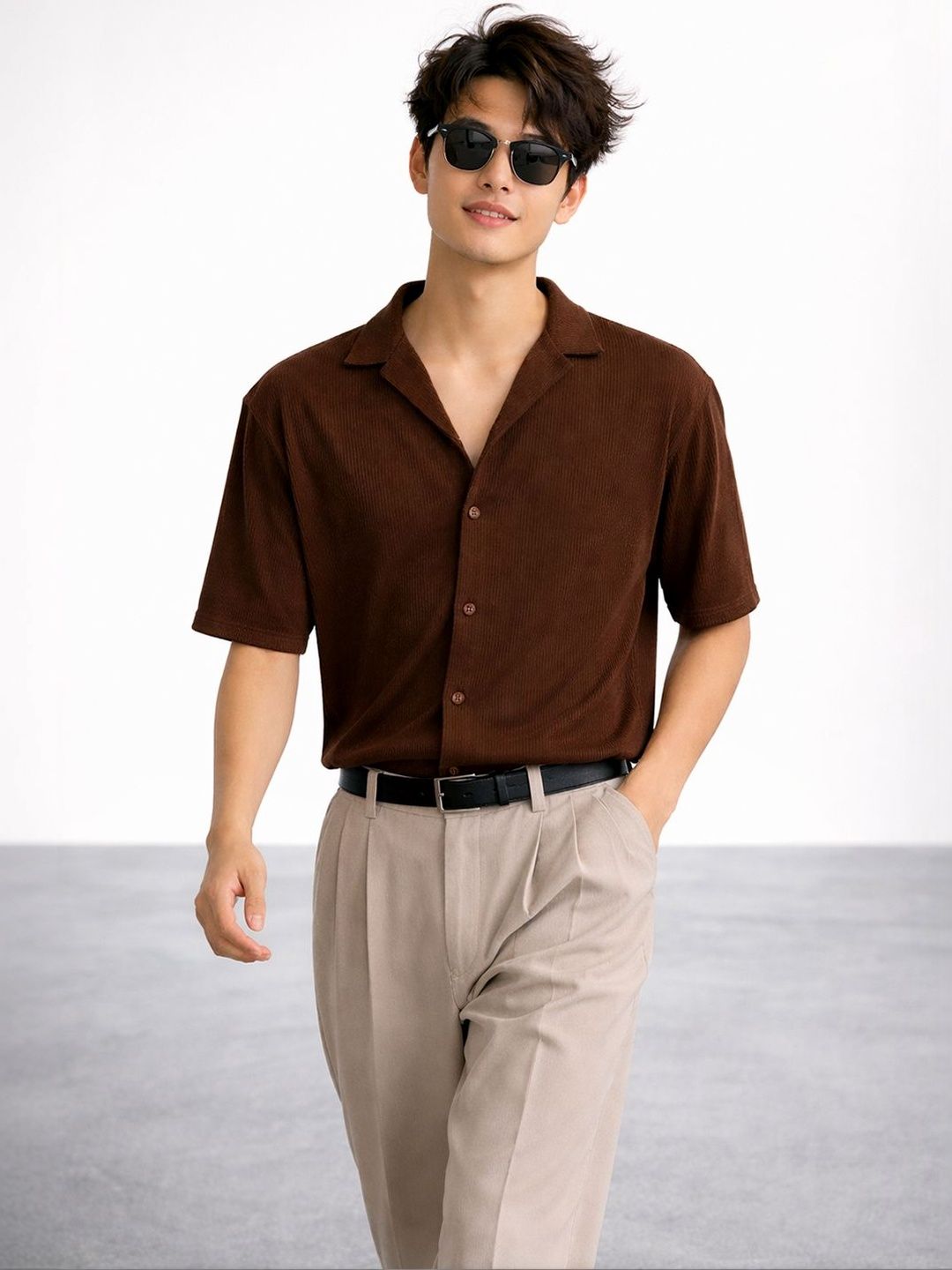 CLAFOUTIS Men Relaxed Casual Shirt