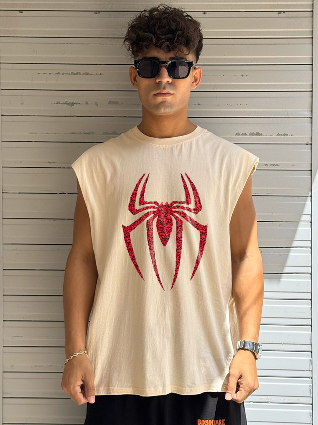 BDSQUARE Men Printed Round Neck Cotton T-shirt
