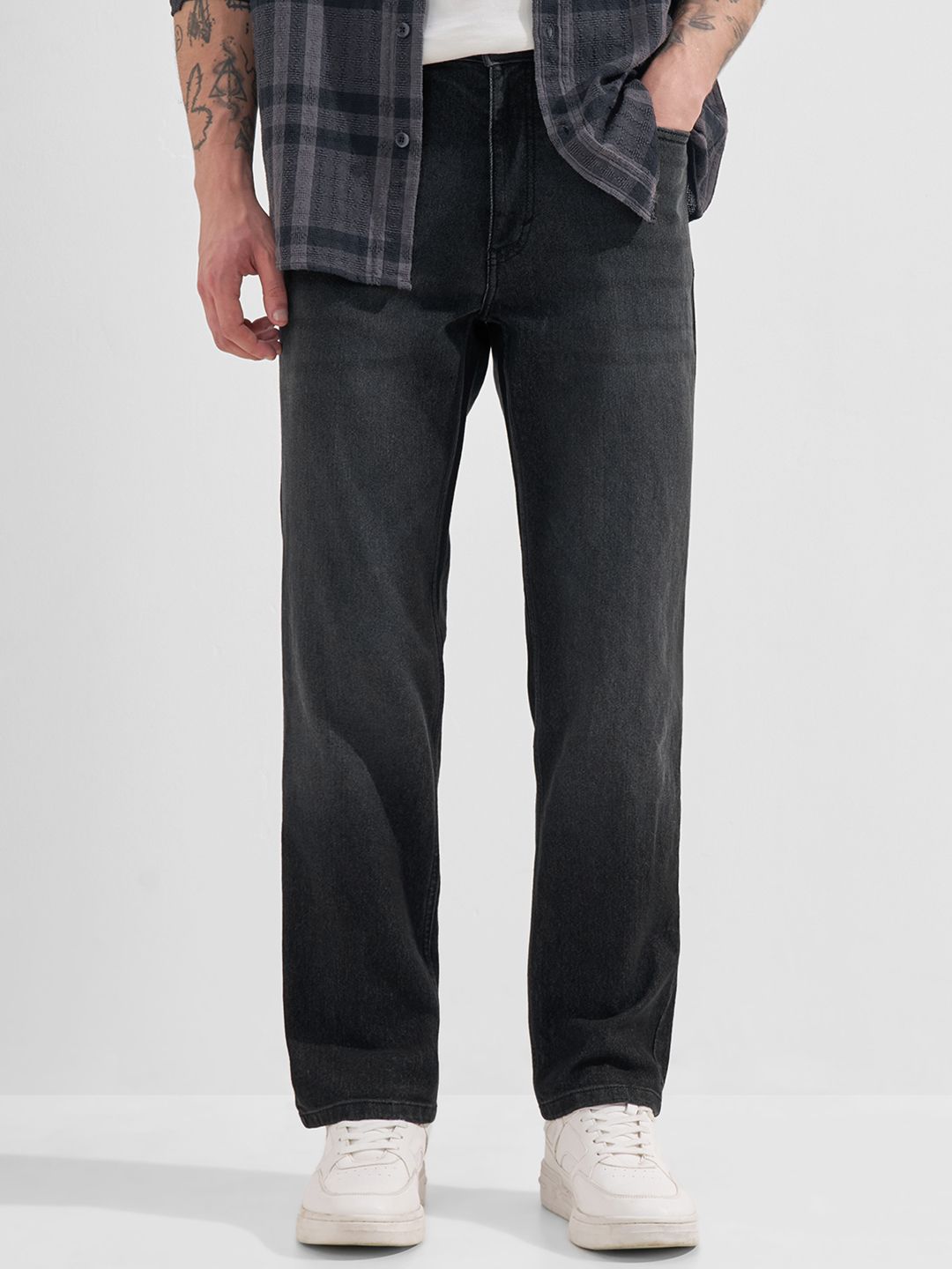 HIGHLANDER Men Regular Fit Mid Rise Grey Jeans