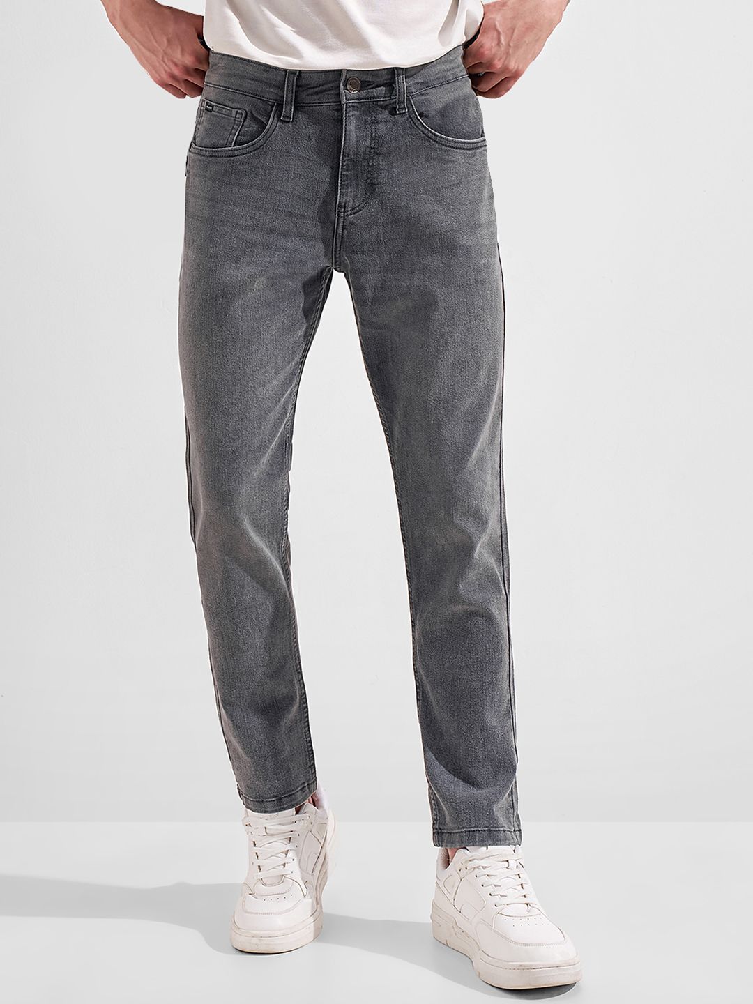 HIGHLANDER Men Slim Fit High-Rise Light Fade Stretchable Jeans