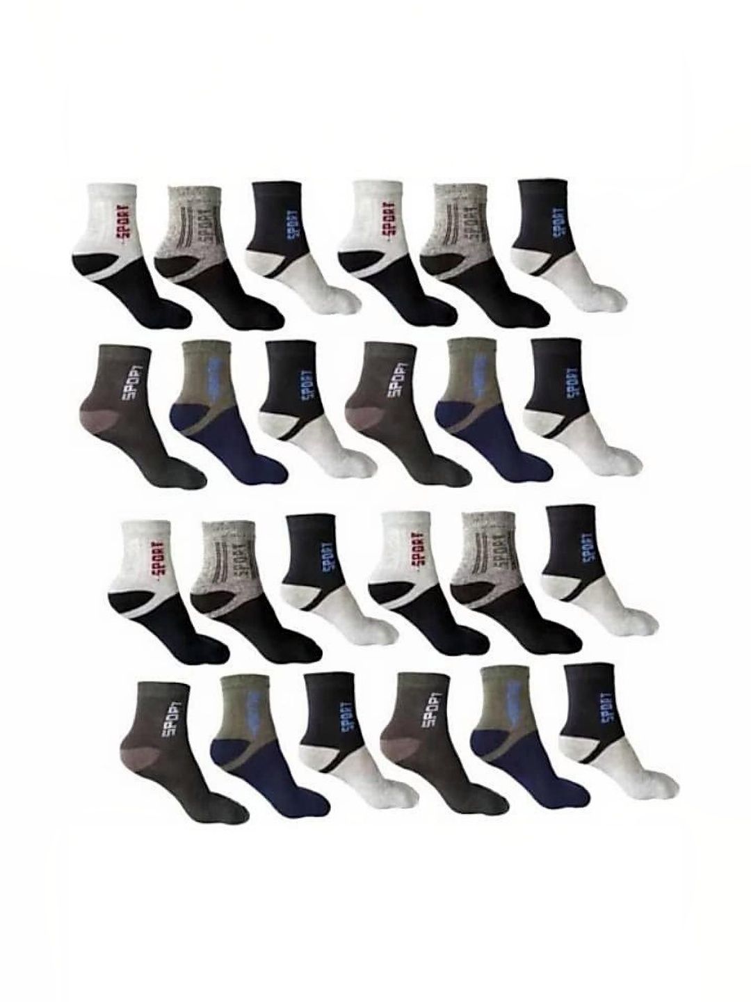 GARUN Men Cotton Colourblocked Ankle Length Socks