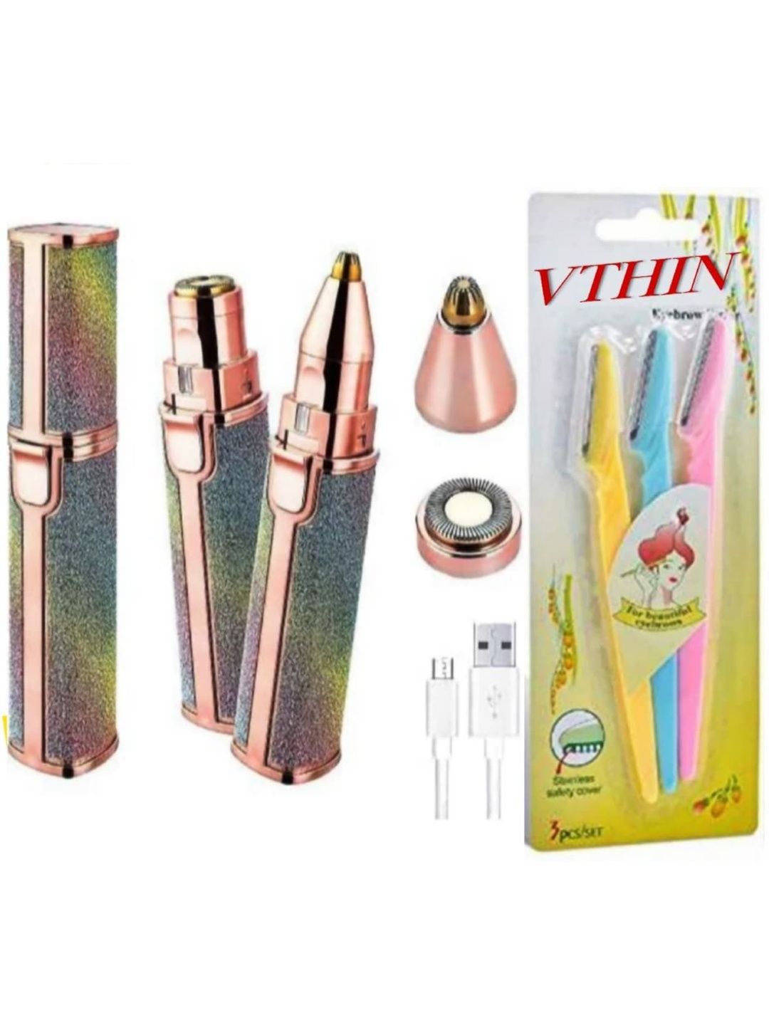 VTHIN VTHIN Set Of 4 Epilator With Razors