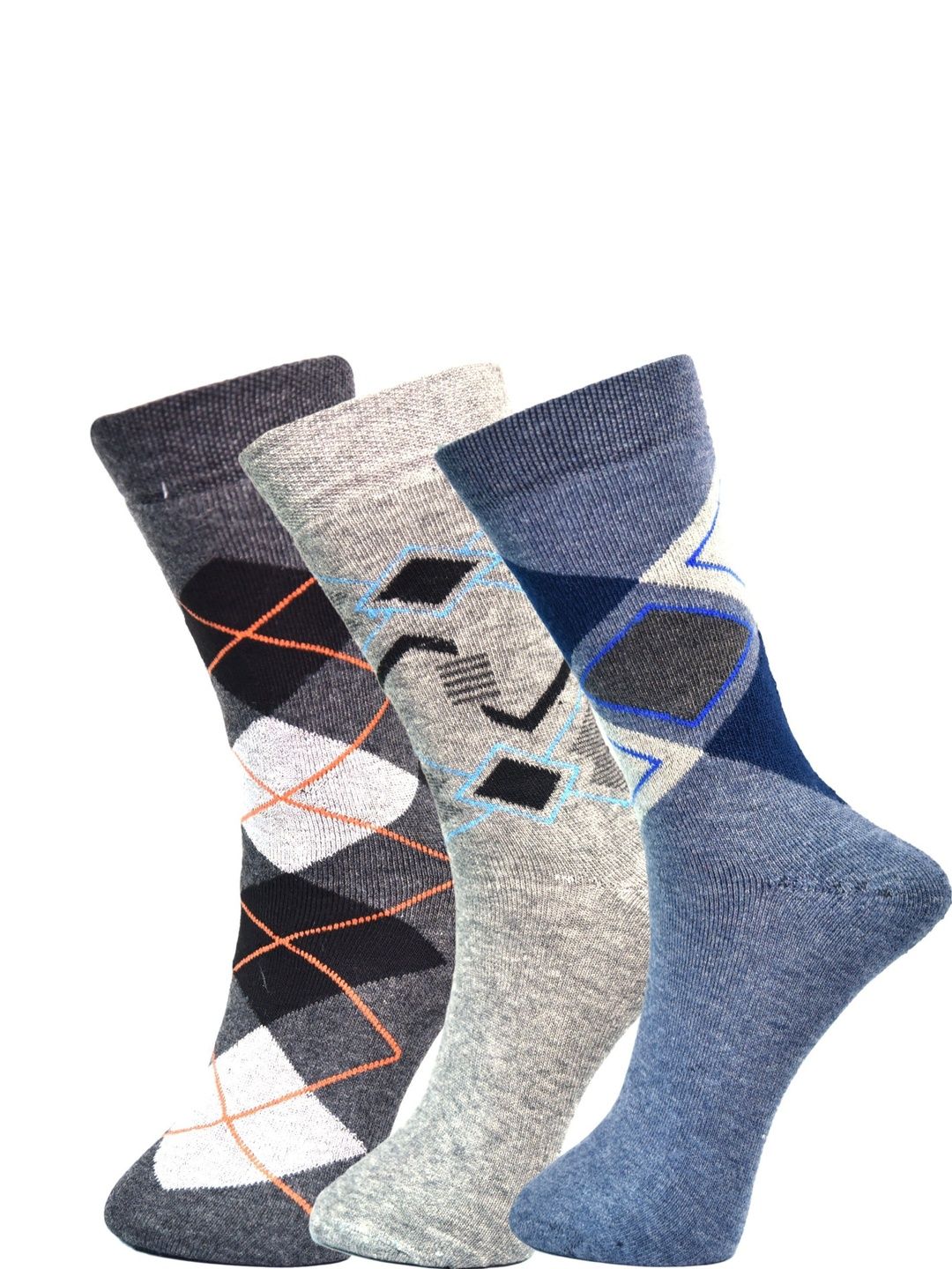 GARUN Men Wool Blend Patterned Calf Length Socks