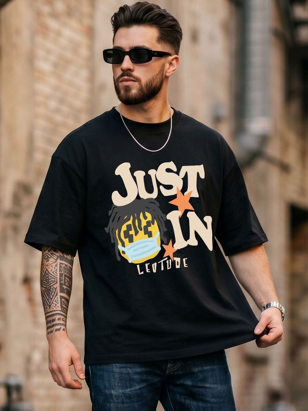 Leotude Men Printed T-shirt