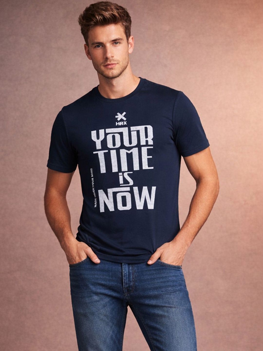 HRX by Hrithik Roshan Men Typography Printed T-shirt