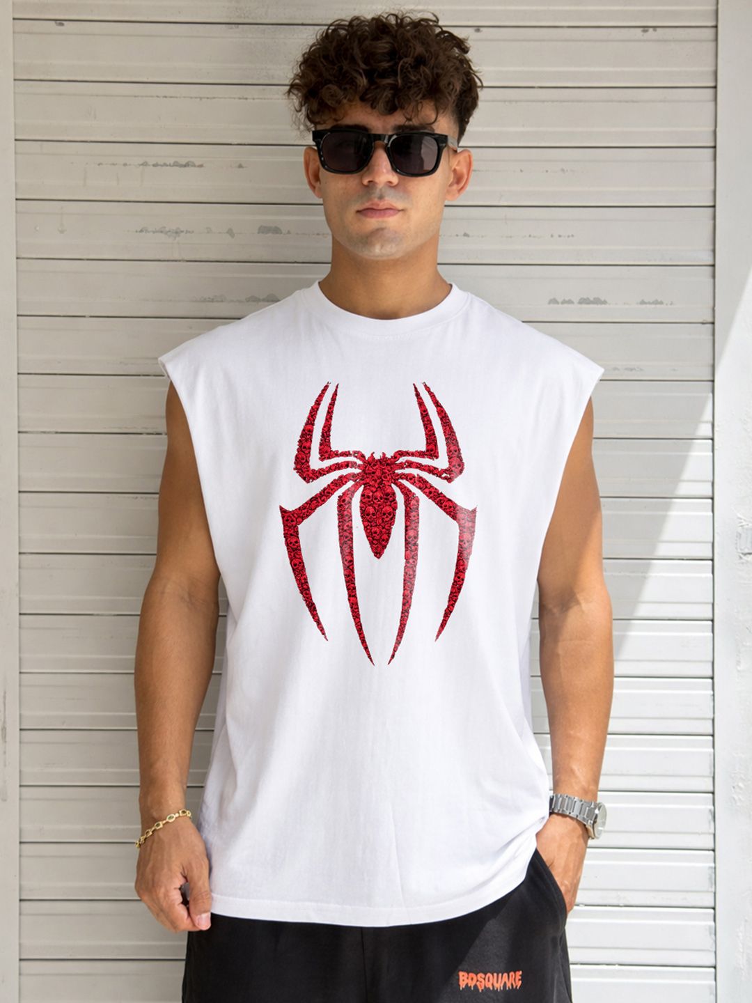 BDSQUARE Men Printed Round Neck Cotton T-shirt