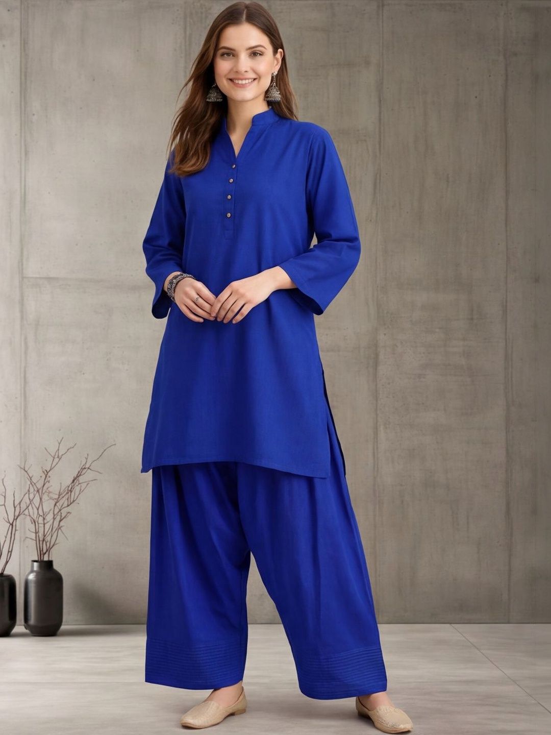 Anouk Women Pleated Cotton Farshi Salwar
