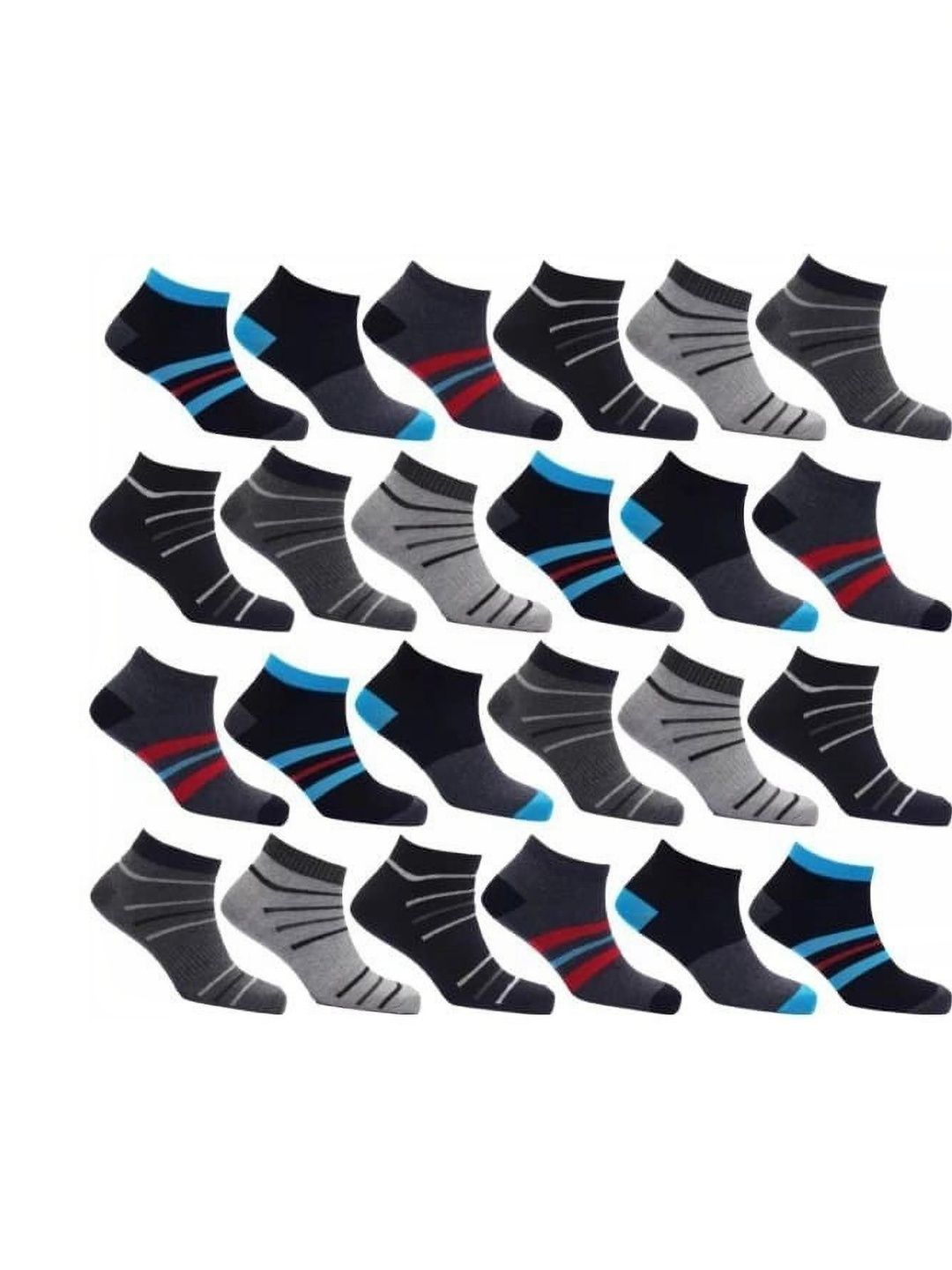 GARUN Men Cotton Striped Ankle Length Socks