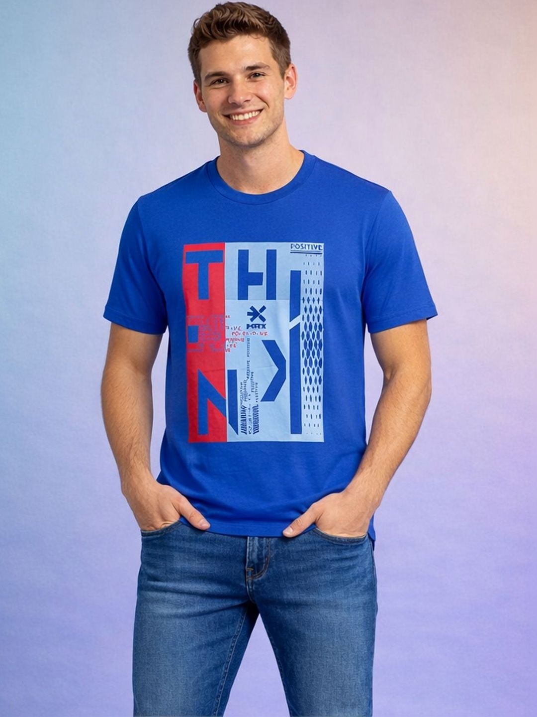 HRX by Hrithik Roshan Men Typography Printed T-shirt