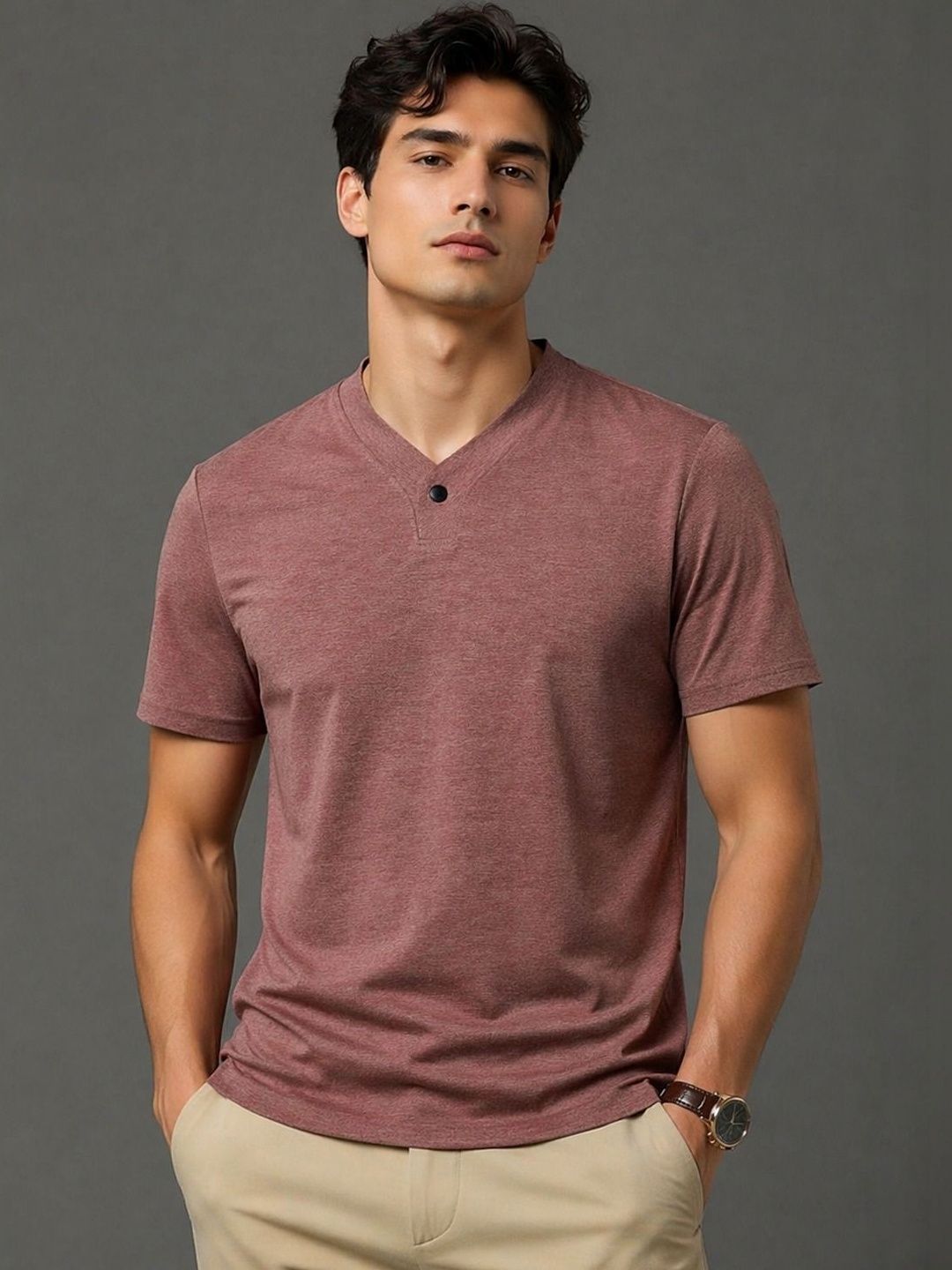 Mast & Harbour Men V-Neck T-shirt