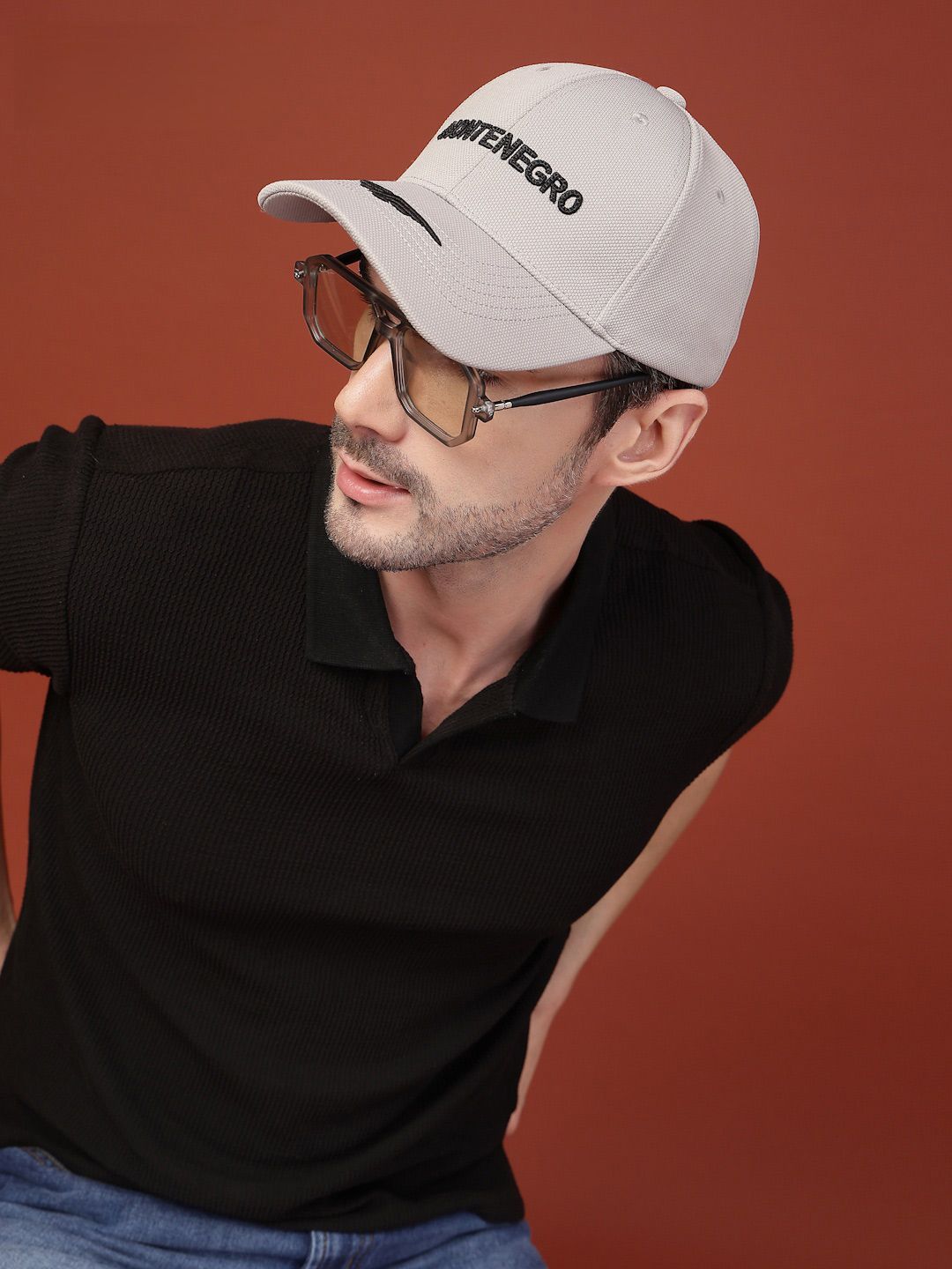 Red Tape Unisex Grey Solid Polyester Baseball Cap with Adjustable Strap