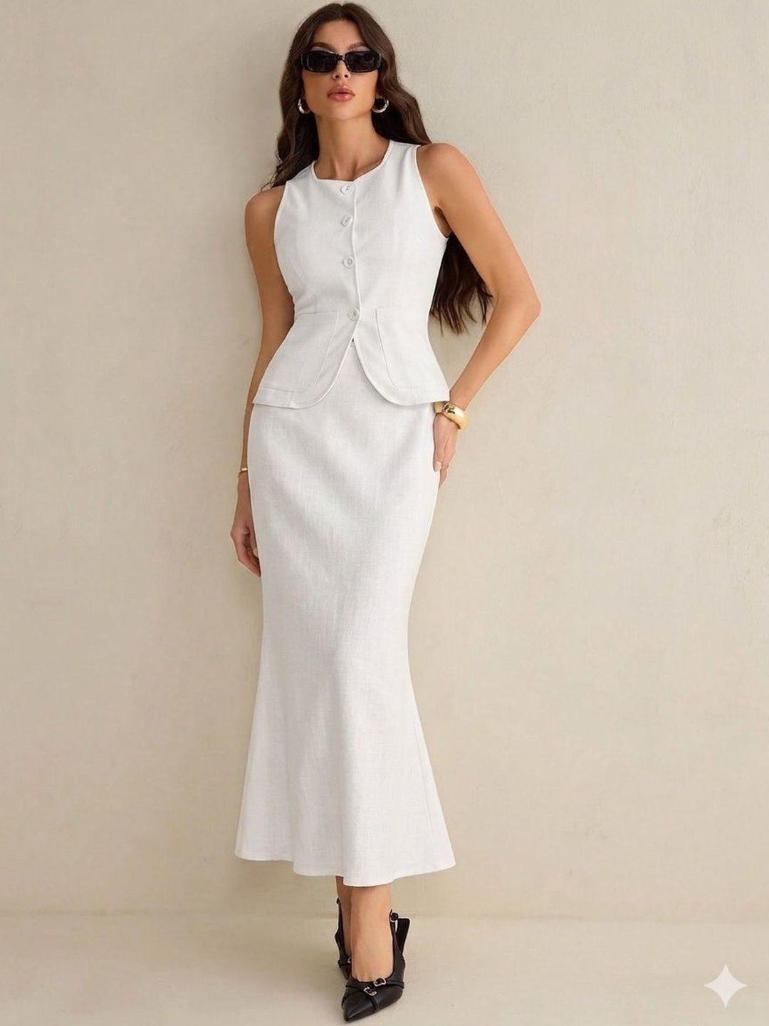 FNOCKS Women Top with Skirt