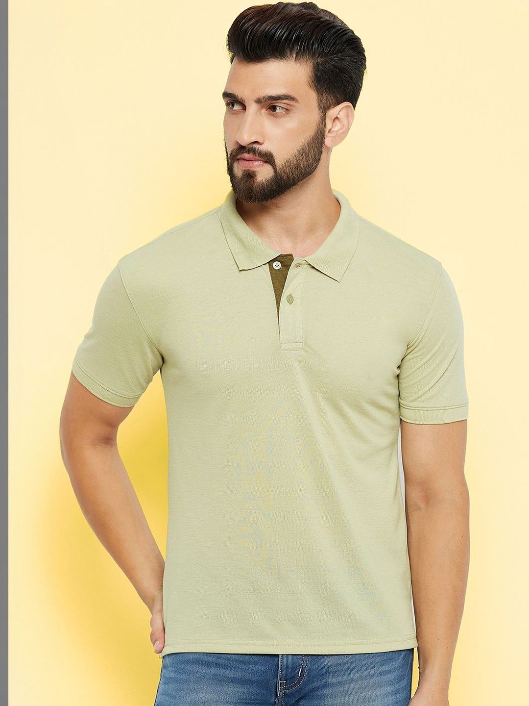 XFOX Men Polo Collar Pockets T-shirt