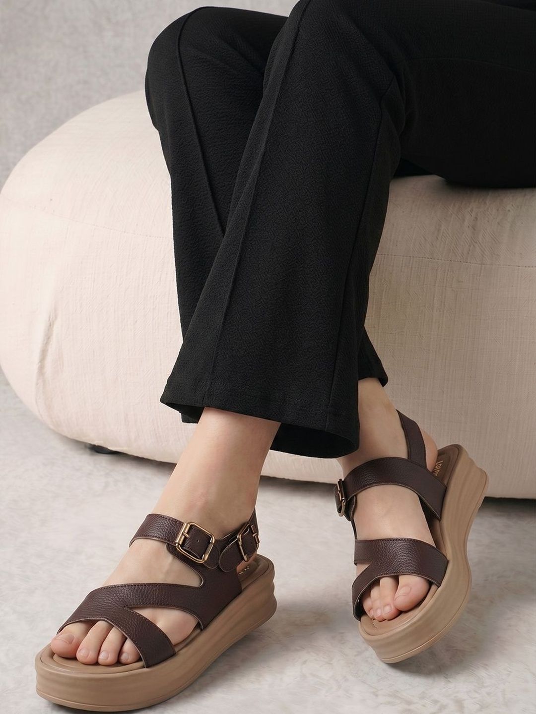 Denill Platform Sandals with Buckles