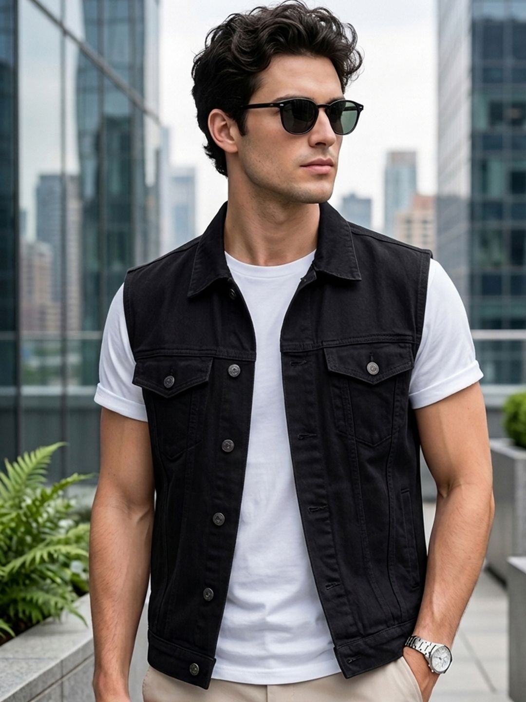 Urbano Fashion Men Washed Regular Fit Denim Jacket