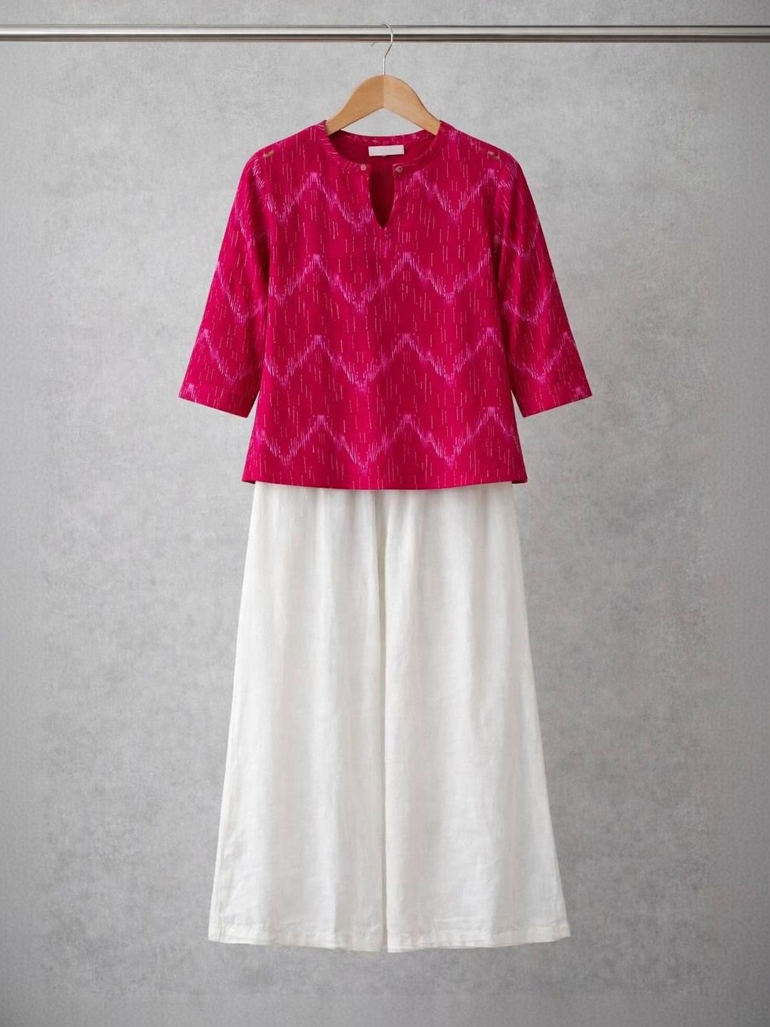 3 Butterflies Self Design Tunic with Palazzos