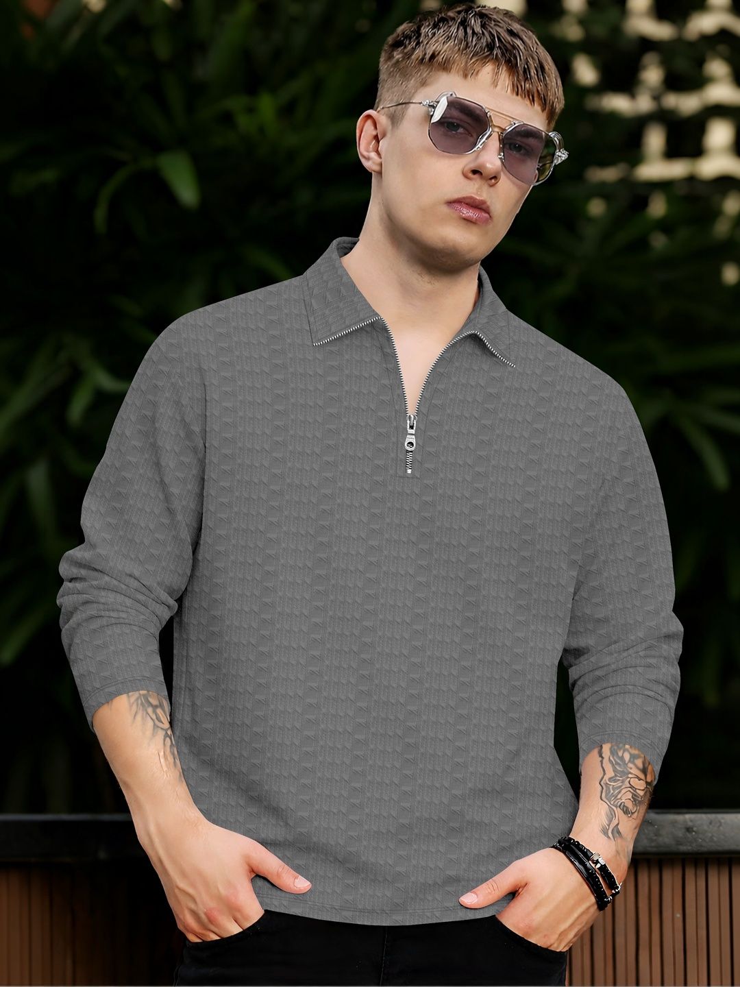 KAJARU Men Polo Collar T-shirt