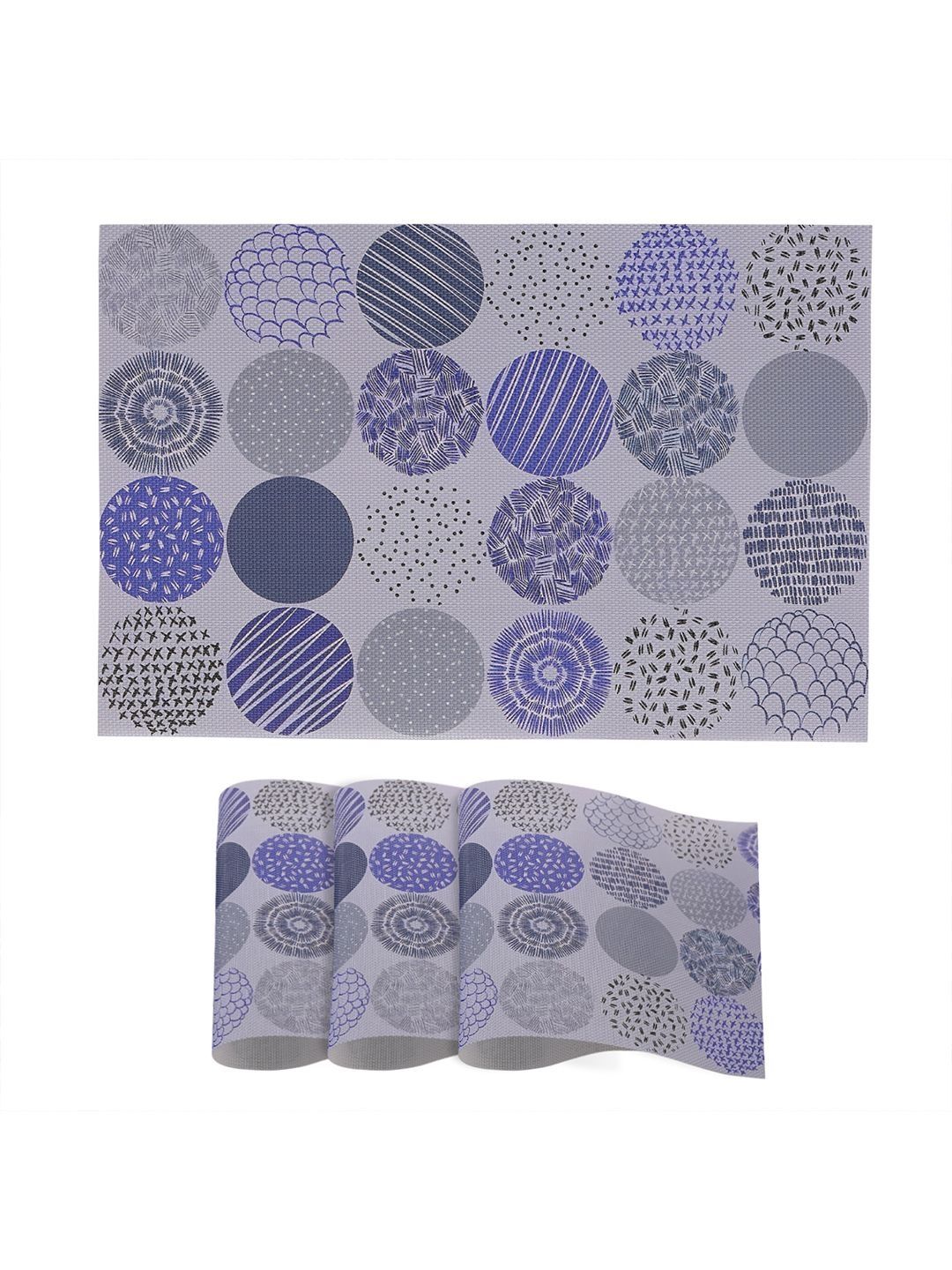 HOKIPO Rose Mauve ColorSplash PVC Placemats Set of 4
