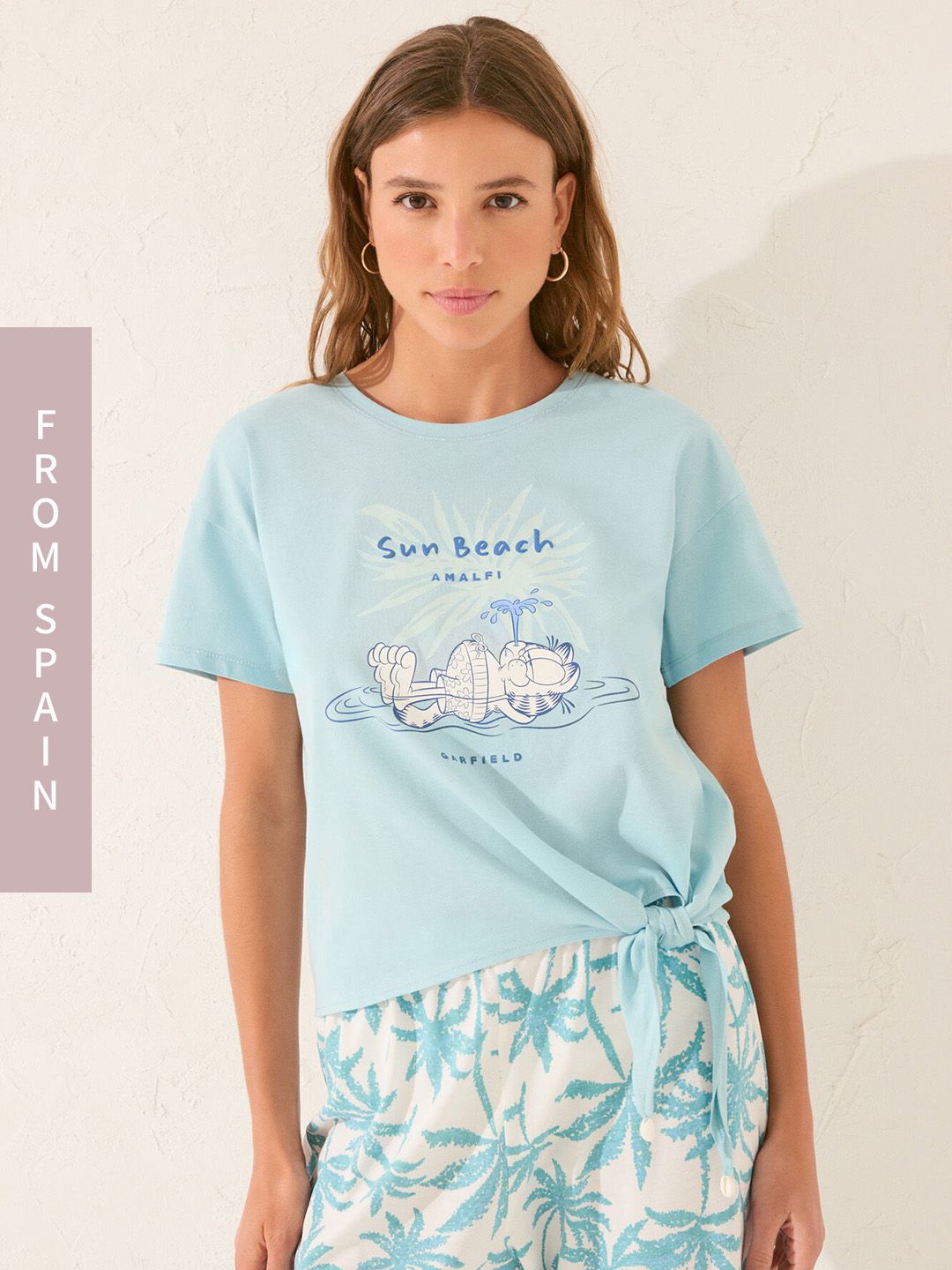 women'secret Women Pure Cotton Garfield Printed Pyjamas Set From Spain
