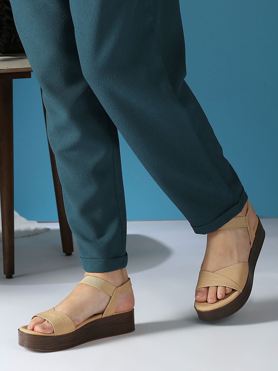 Inc 5 Inc 5 Women Round Toe Closed Back Wedge Heels Sandal