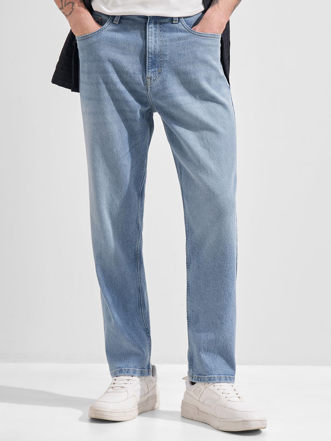 HIGHLANDER Men Relaxed Tapered Light & Ice Jeans
