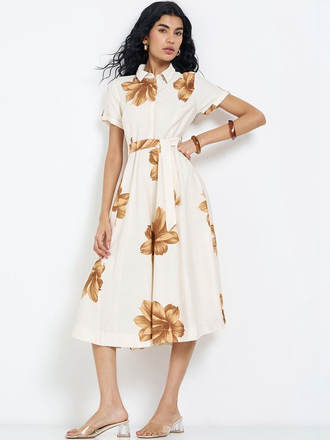 Print Short Dress Honey by Pantaloons Print Short Dress
