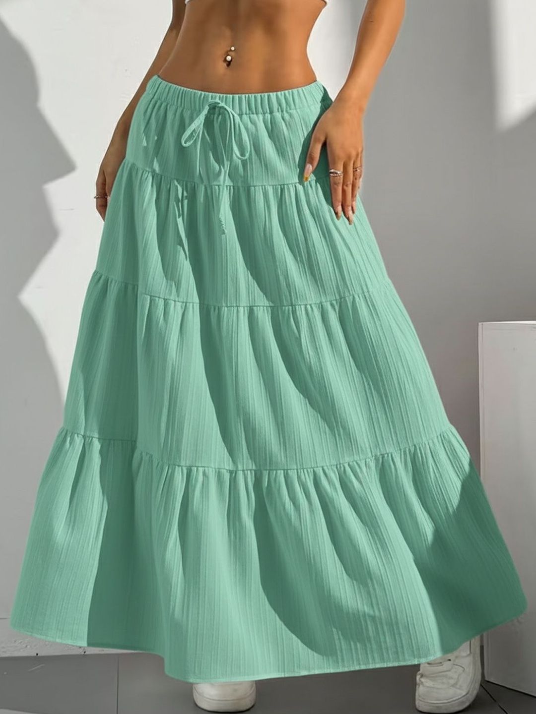Buy PTVIZE Women Crepe Maxi A-Line Skirt - Skirts for Women