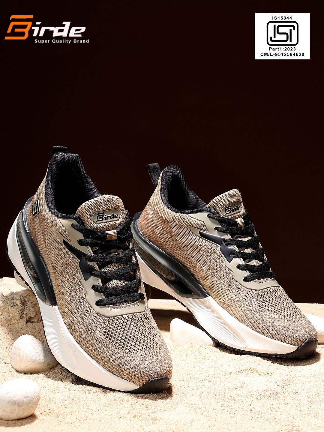 BIRDE Men Mesh Running Non-Marking Shoes