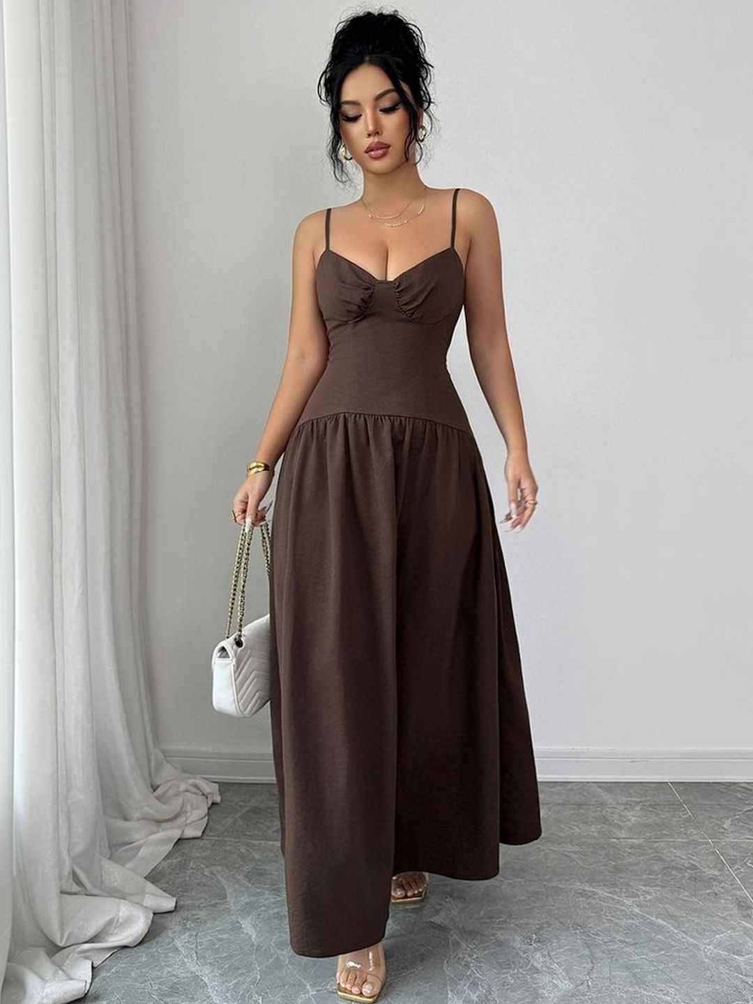 what color top goes with caramel a line dresses for girls - polopan looks