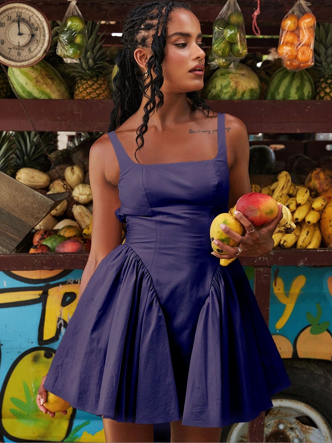 dark blue and pink dress Fit and Flare Short Sleeve Nursing Dress - Navy/Pink Stripe main image 1