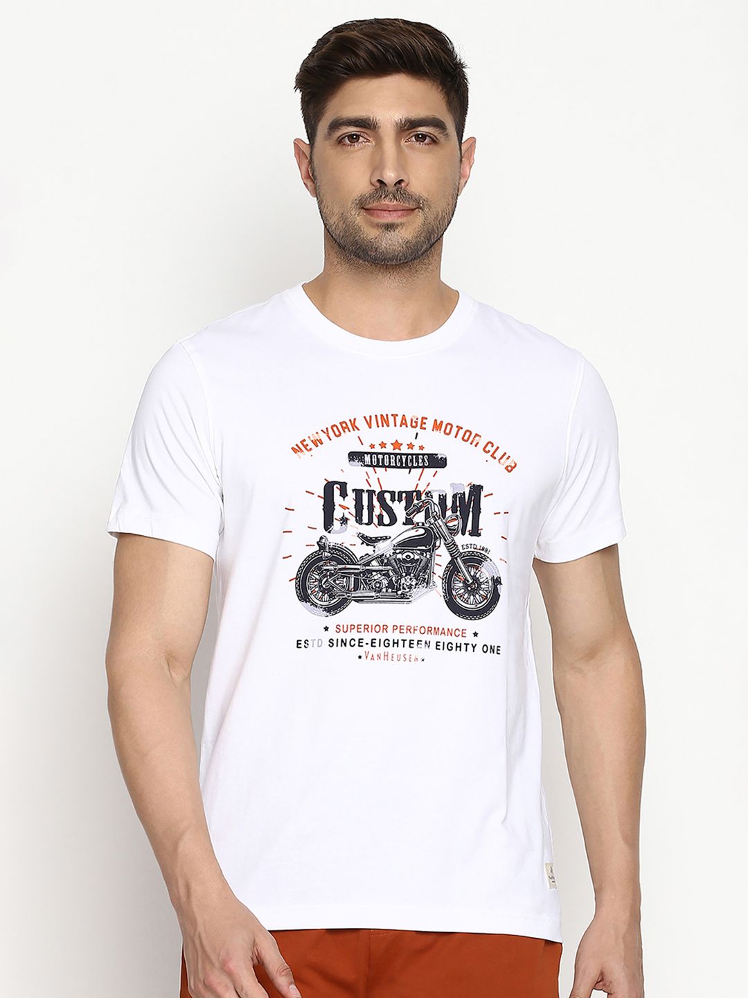 Van Heusen Innerwear Athleisure Men Printed Crew Neck Short Sleeve Lounge T-Shirt