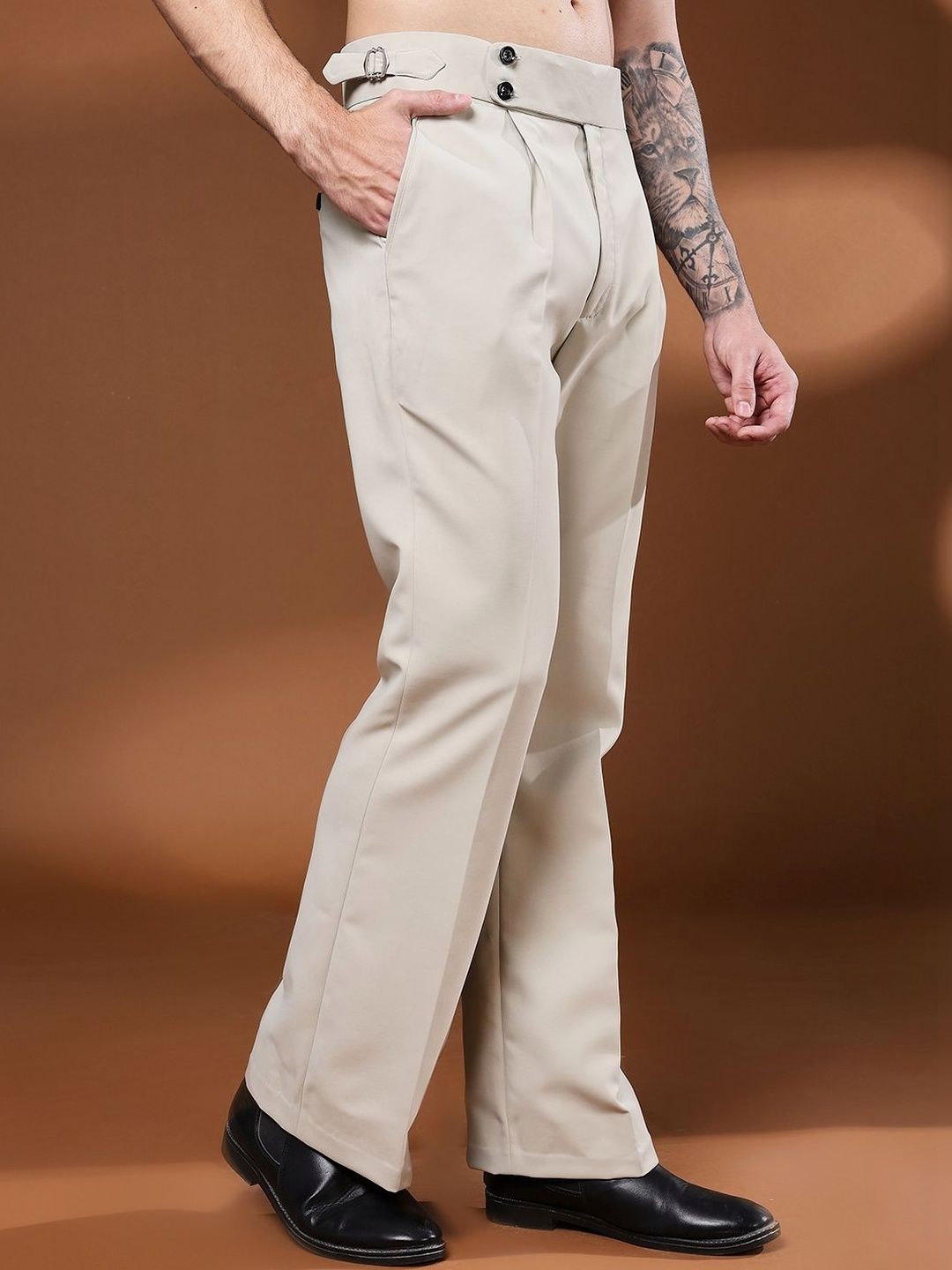 Qlanz Men Italian Pleated Trousers