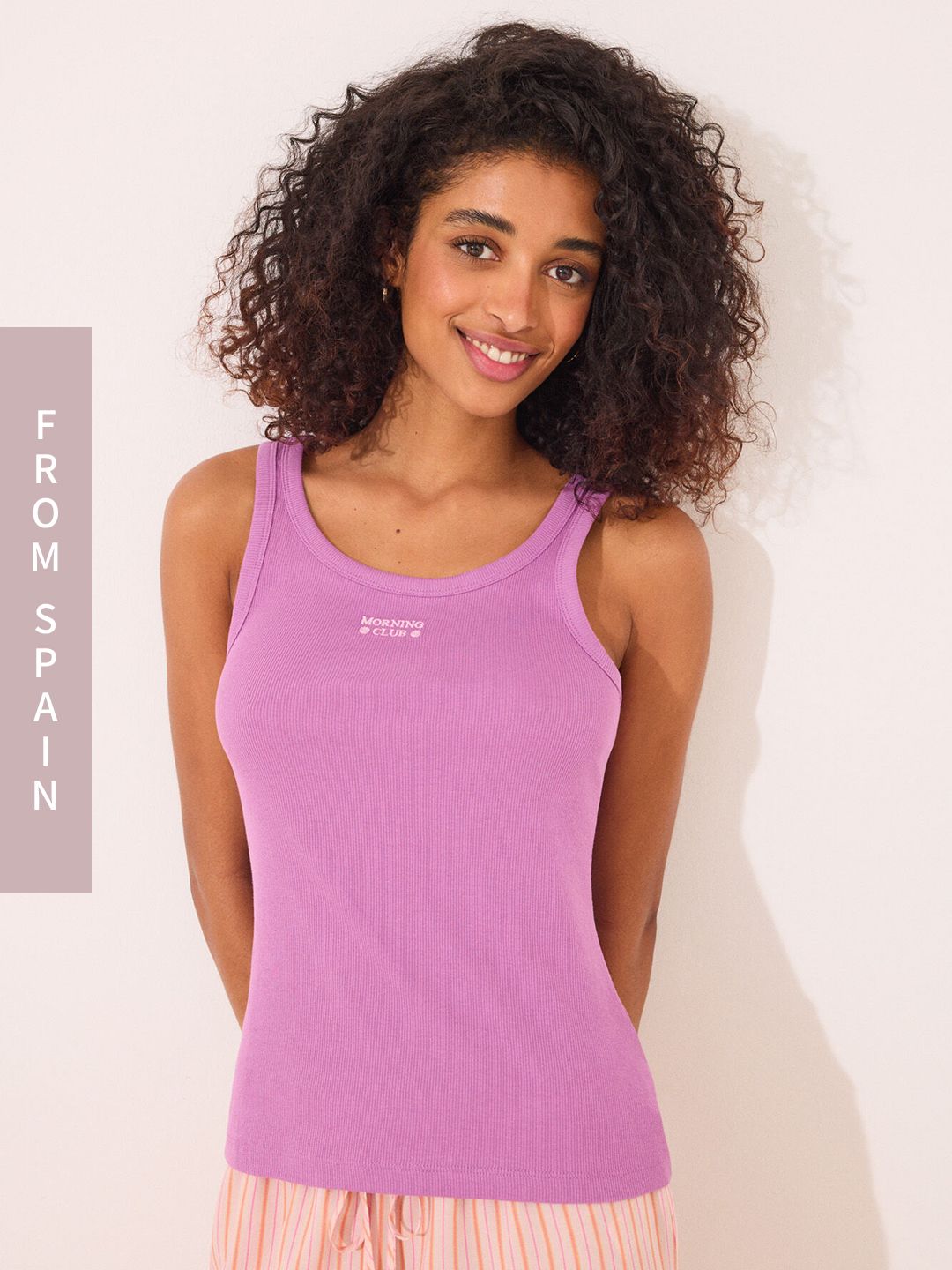 women'secret Ribbed Lounge Tank T-shirt 3279698-76 From Spain