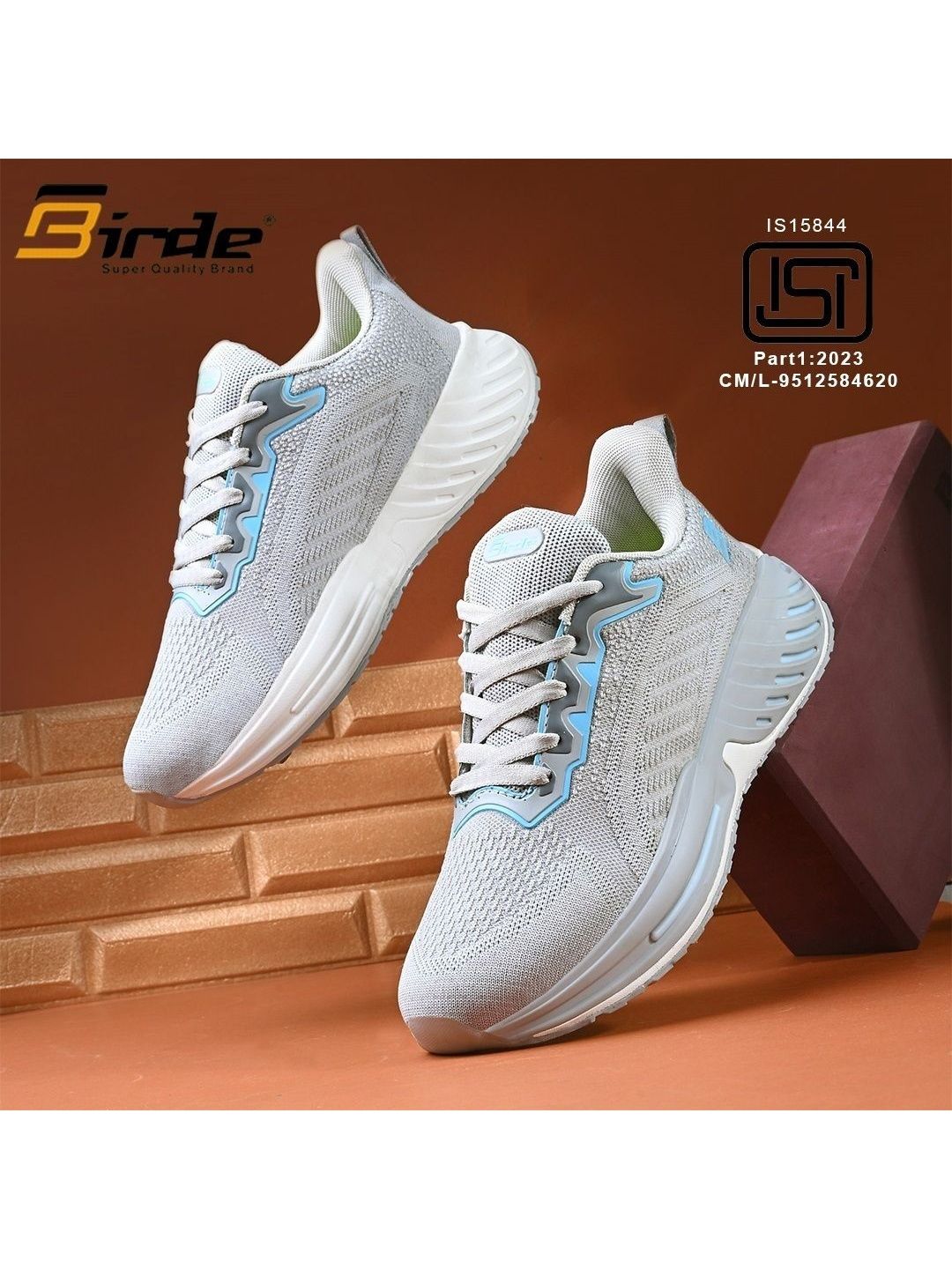 BIRDE Men Mesh Running Non-Marking Shoes