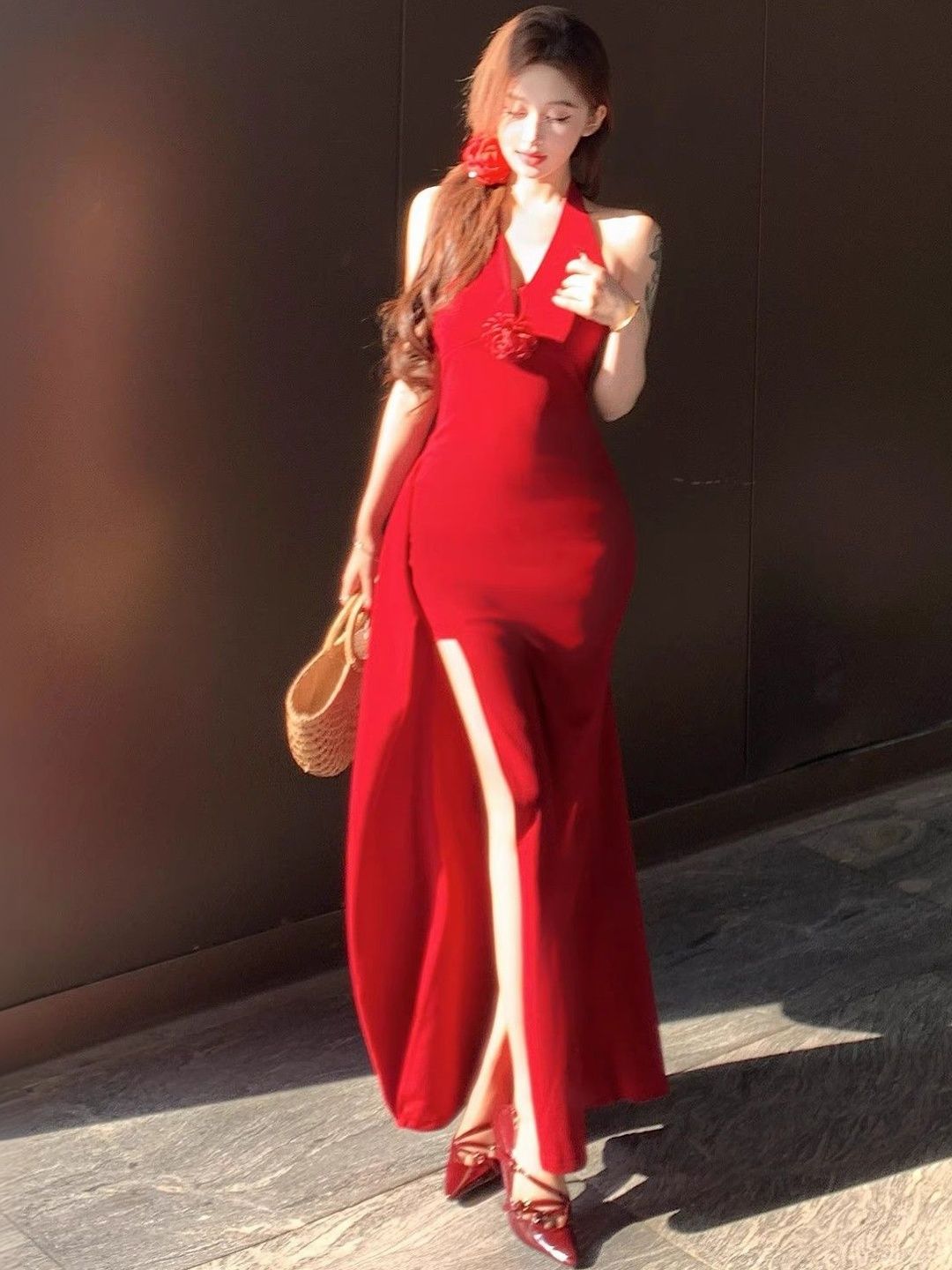 what color shoes goes with bright red a line dresses for girls - polopan  looks