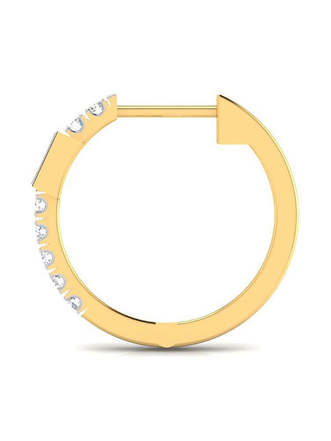 Solitario Gold Diamond Studded Earrings - 2.03 g