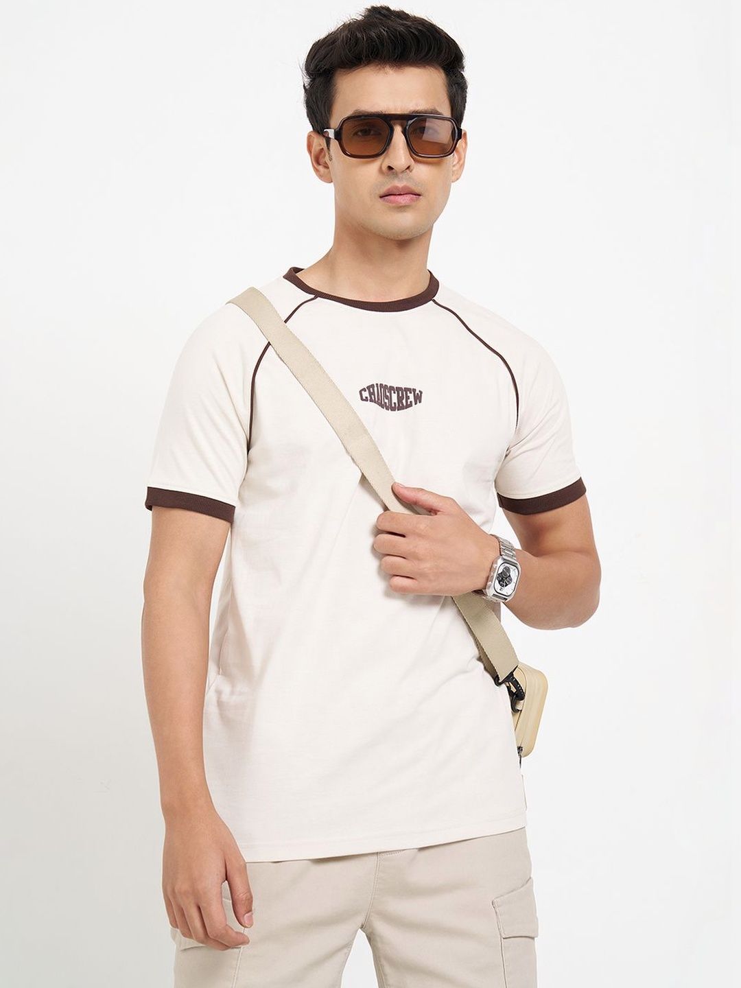 People Men Printed Slim Fit T-shirt