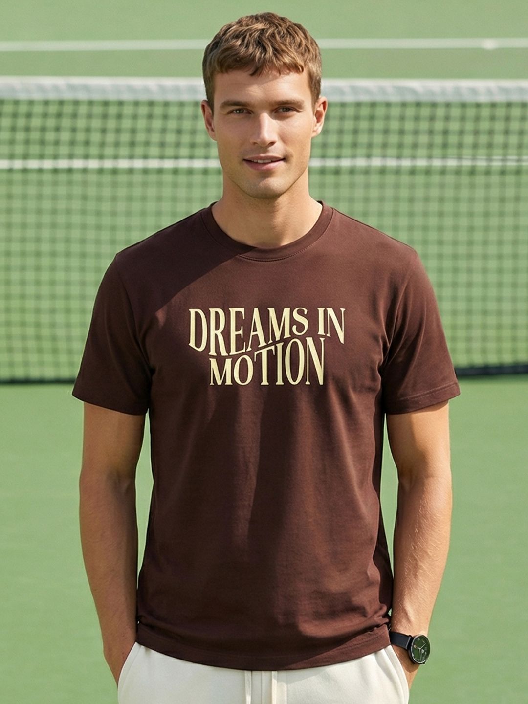 NOBERO Men Typography Printed Pure Cotton T-shirt