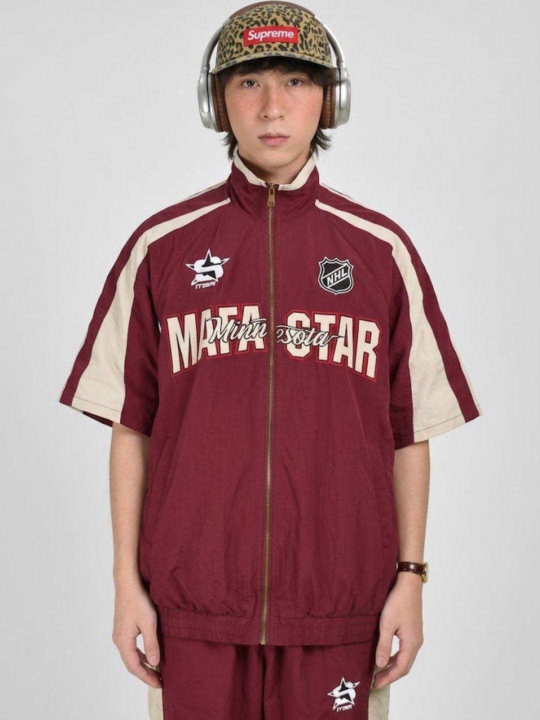 StyleCast x Revolte Men Crop Outdoor Sporty Jacket with Embroidered