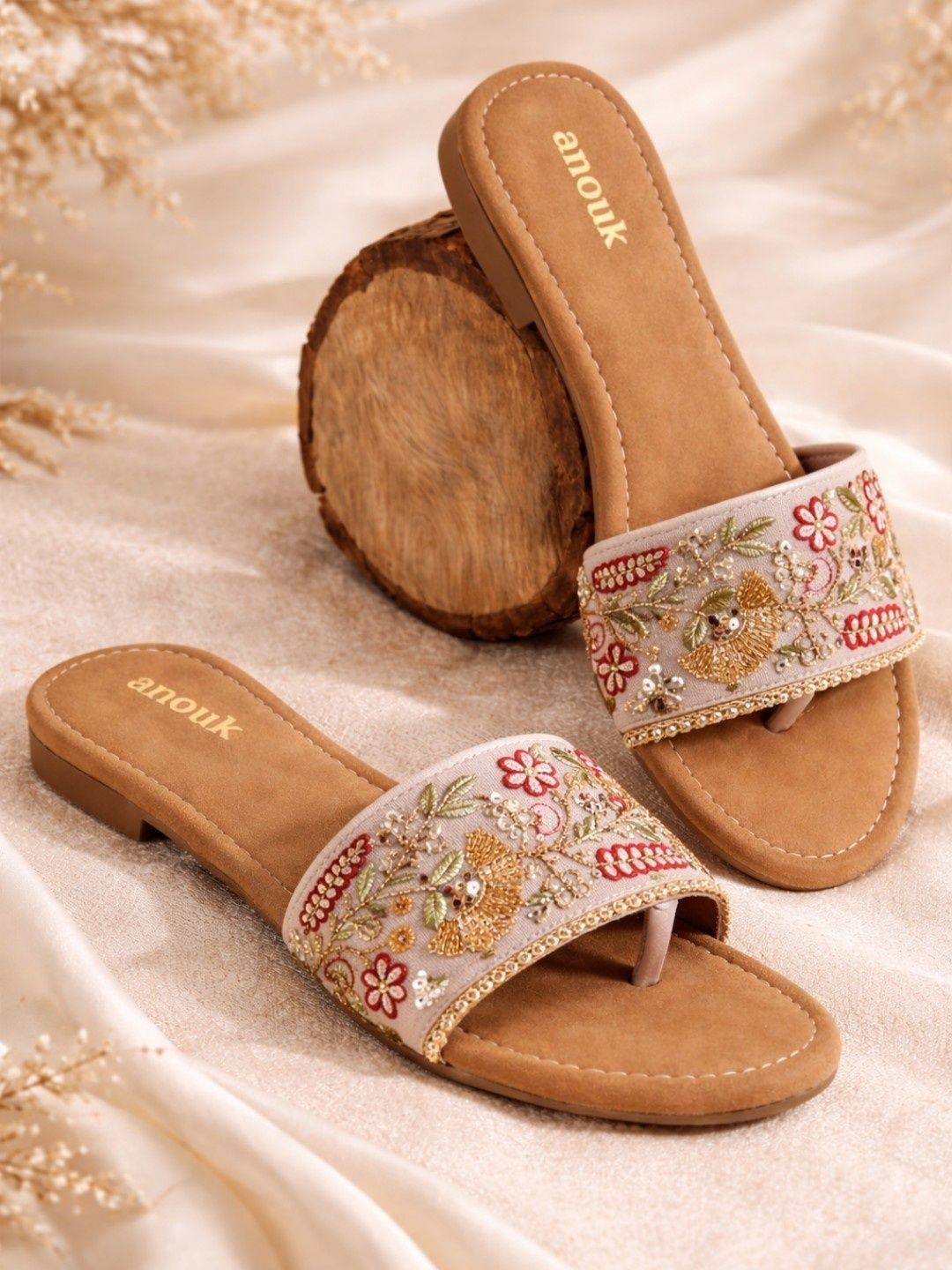 Anouk Women Embellished Open Toe Flats