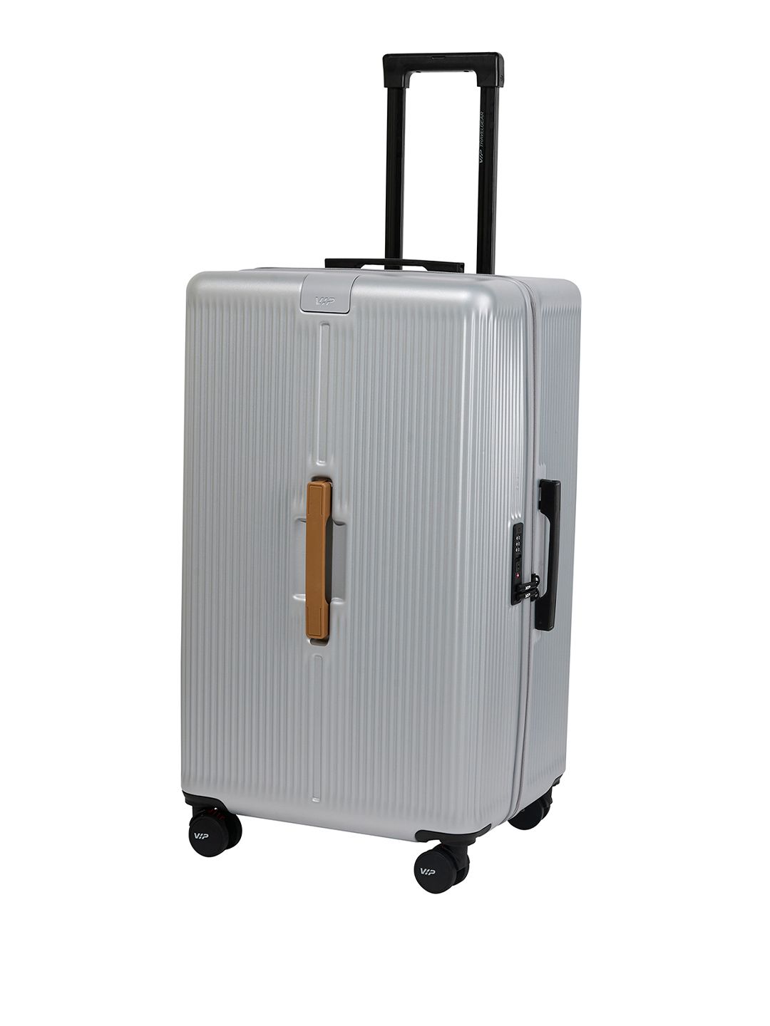 VIP VIP Unisex Pod Silver Large Hard Luggage 77cm Check-in Trolley Bag with Flushed TSA Lock