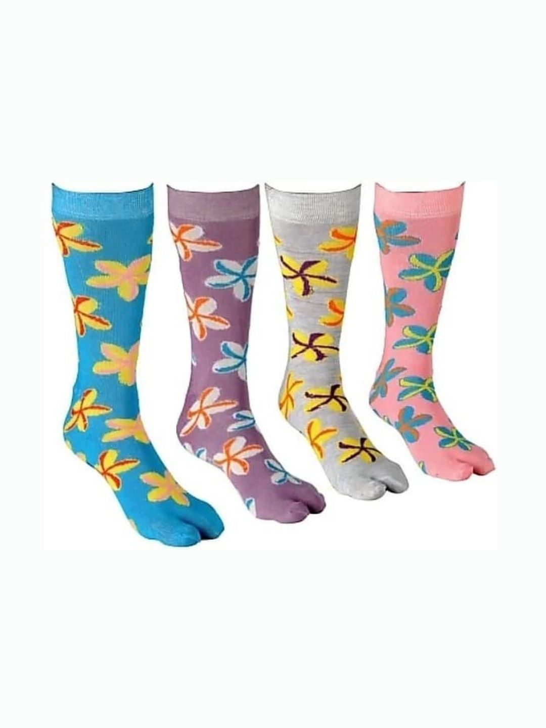 VIPUN Men Pack of 5 Cotton Blend Patterned Calf Length Socks