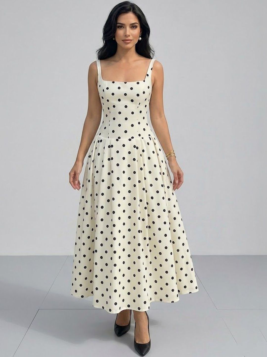 StyleCast x Revolte Polka Dot Print Maxi Dress