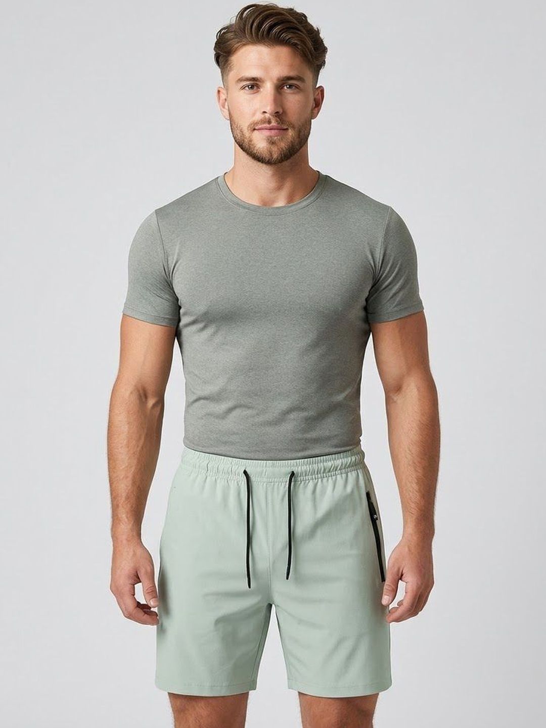 StyleCast x Revolte StyleCast x Revolte Men Mid-Rise Solid Shorts