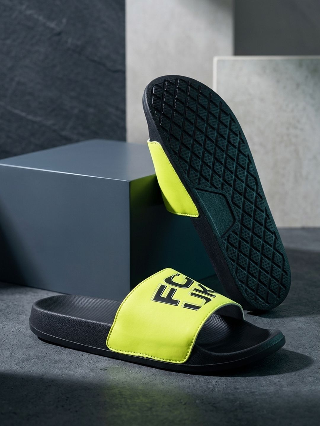FCUK Men Printed Sliders