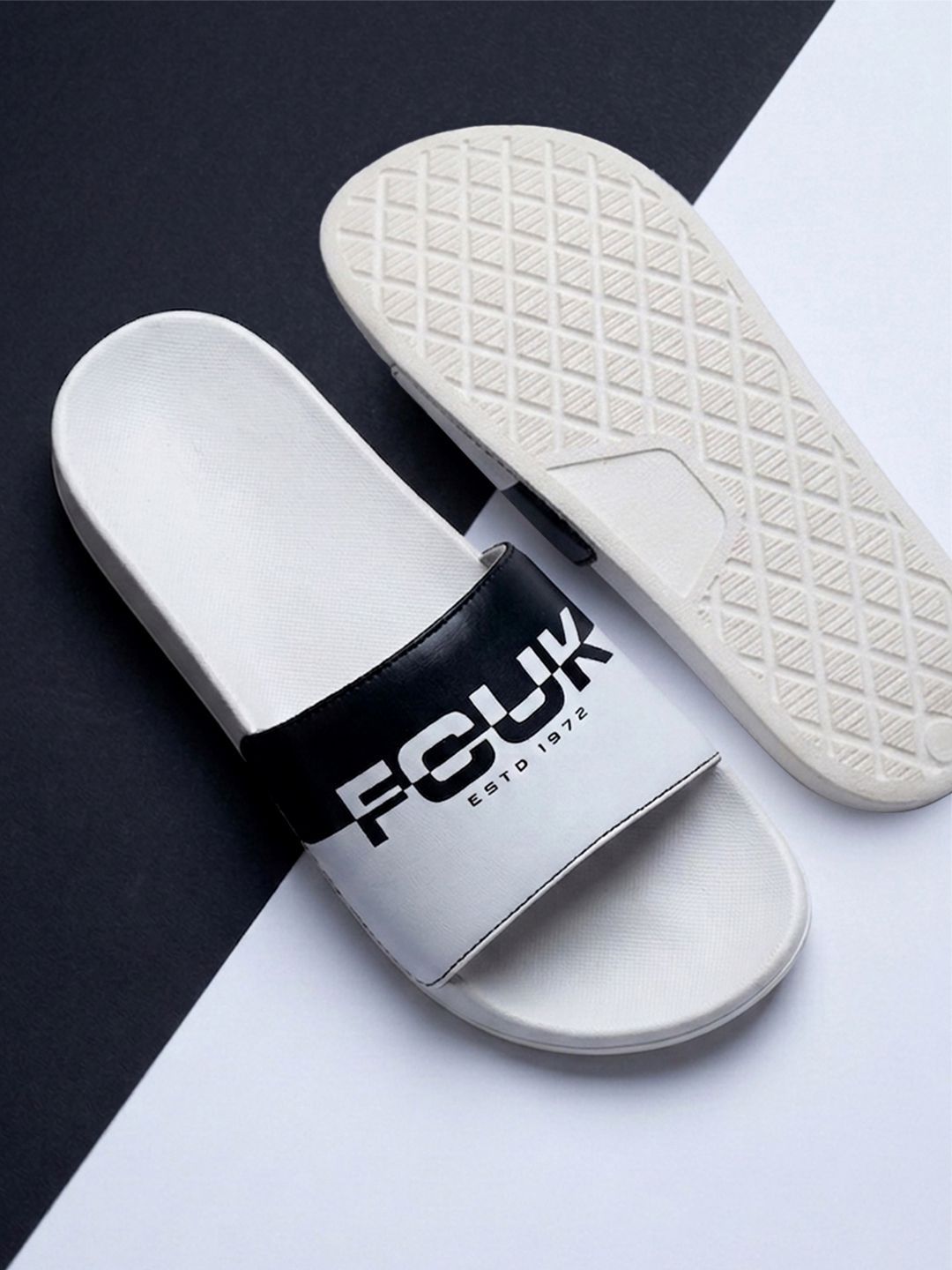 FCUK Men Printed Sliders