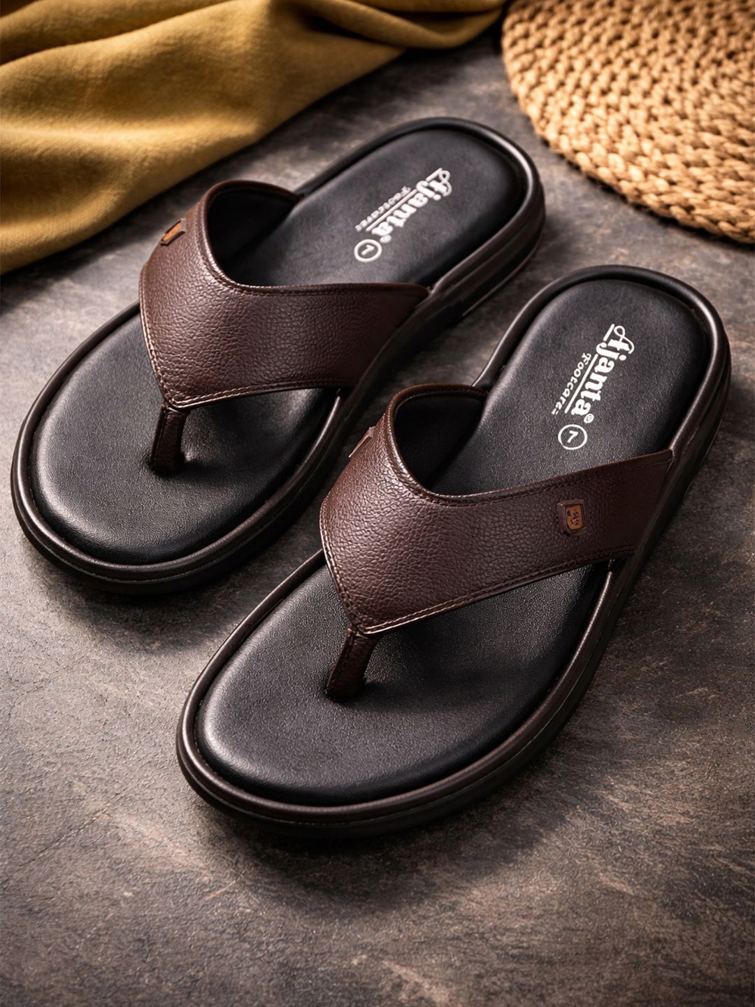 Ajanta Men Brown Comfort Sandals
