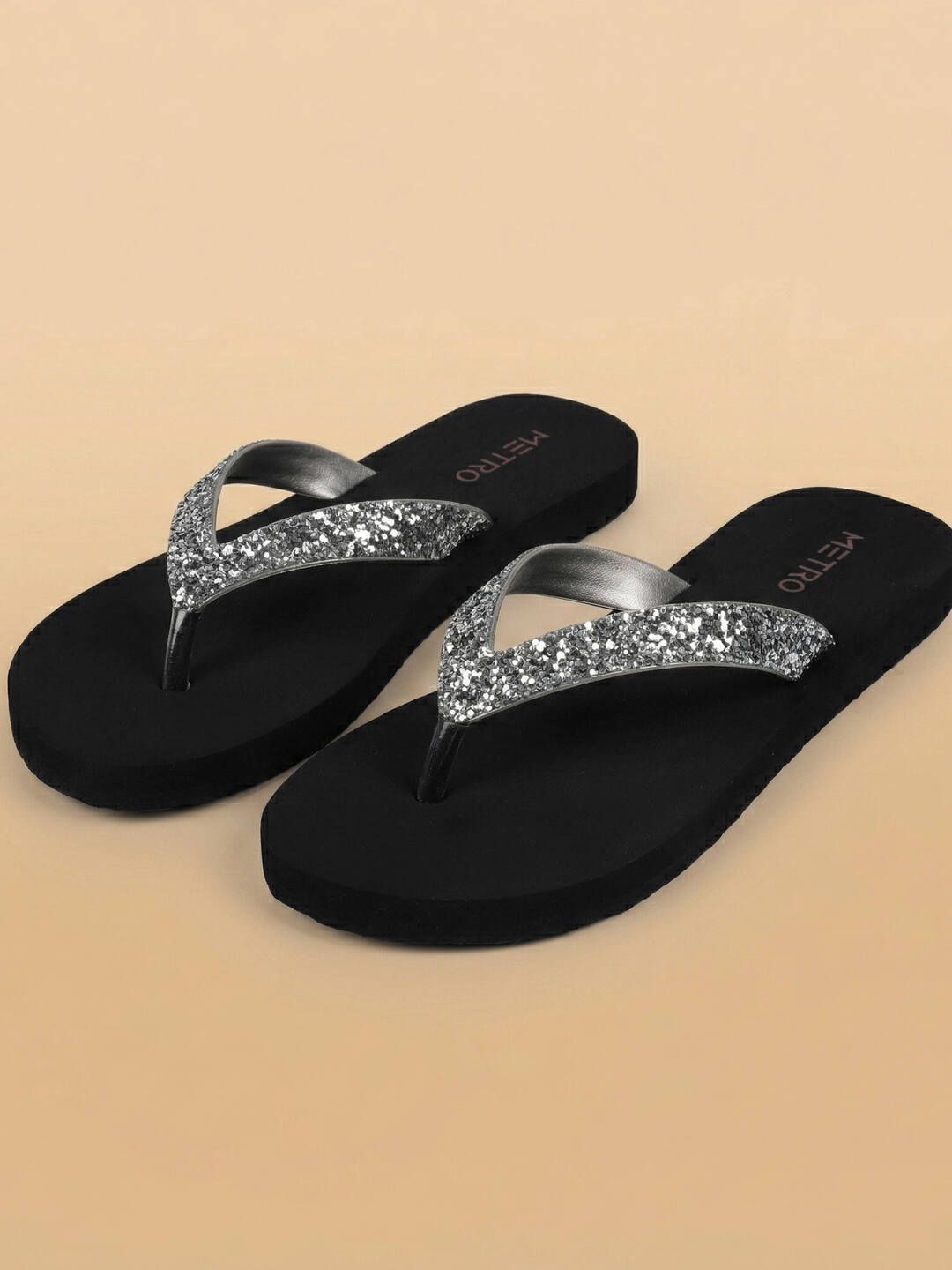 Metro Metro Women Embellished T-Strap Flats