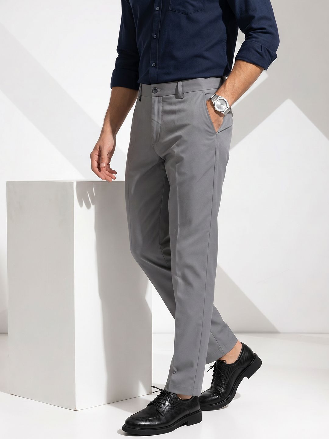 INVICTUS Flat-Front Formal Trousers